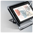 AXAGON STND-LAG Laptop-St&auml;nder, h&ouml;henverstellbar, faltbar, Aluminium - grau image number null