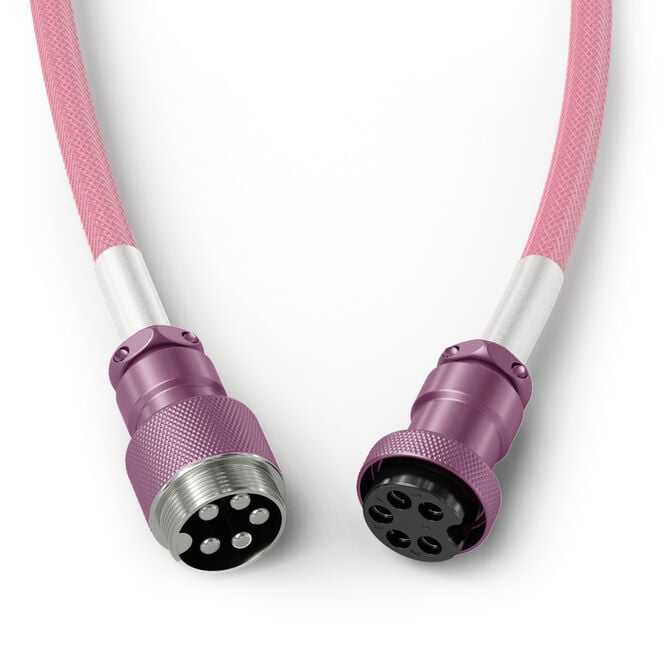 Glorious GMMK Coiled Cable Pixel Pink, Spiral Keyboard Cable, USB-C/USB-A - Pink image number 3