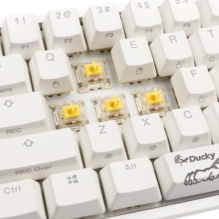 Ducky One 2 Pro Mini White Edition Gaming Tastatur, RGB LED - Gateron Yellow (US) image number 7