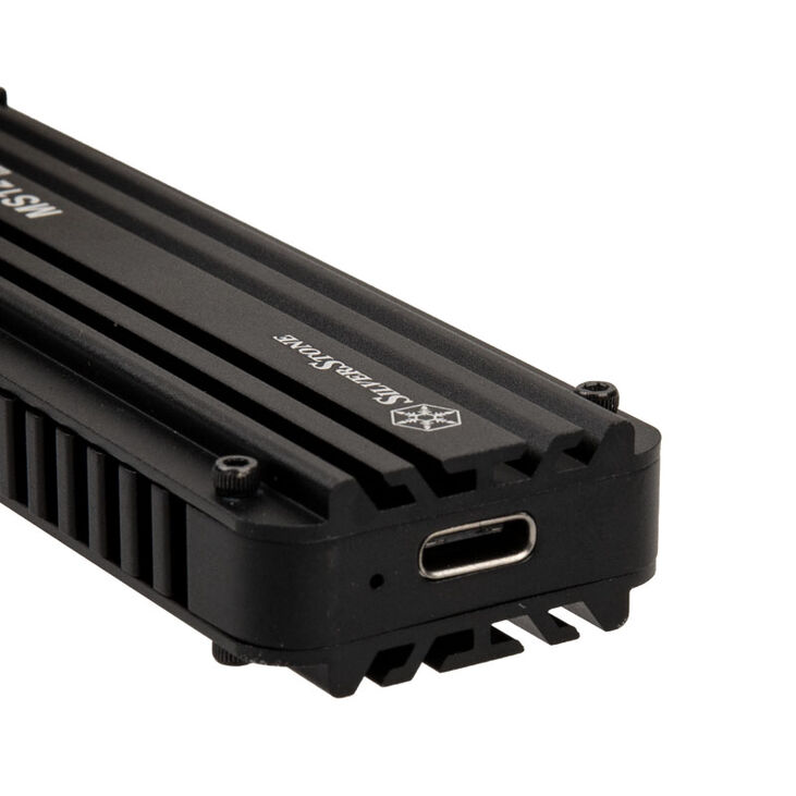 SilverStone MS12 M.2 SSD Gehäuse, USB 3.2 - schwarz image number 2