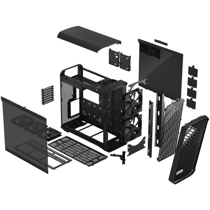 Fractal Design Torrent Mid Tower Dark Tint, Tempered Glass, Black image number 9