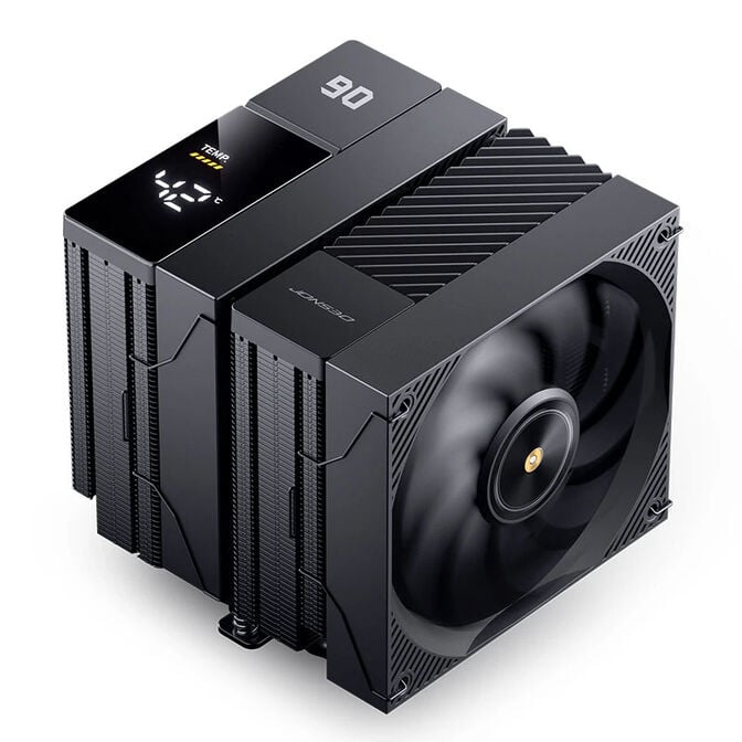 Jonsbo CC90 CPU Cooler, Dual Tower, 130mm PWM Fan, Segment Display - Black image number 0
