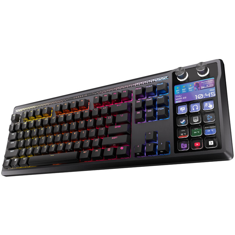 CORSAIR Galleon 100 SD Gaming-Tastatur, Full-Size, integriertes Stream Deck, Hot-Swap, DE - schwarz