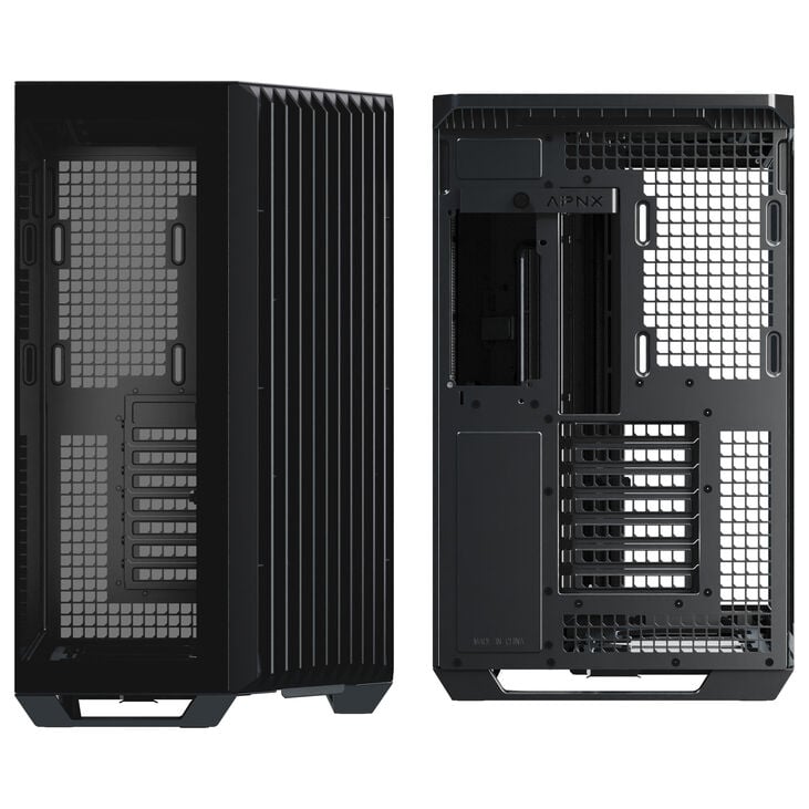 APNX V1 PC-Gehäuse, Midi-Tower, ATX, Tempered Glass - schwarz image number 3