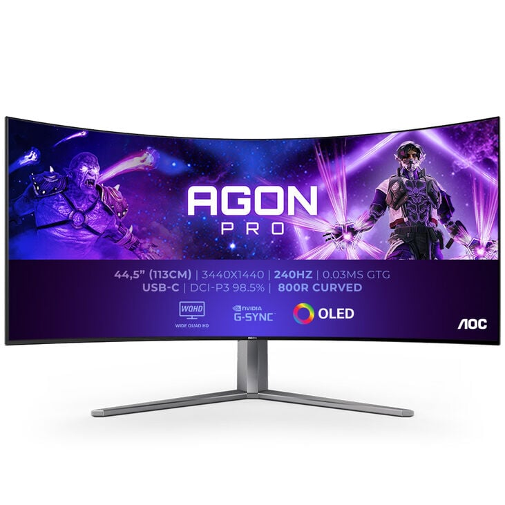 AOC AGON PRO AG456UCZD, 45 Zoll Curved Gaming Monitor, 240 Hz, OLED, G-SYNC/AMD-FreeSync-Premium image number 1