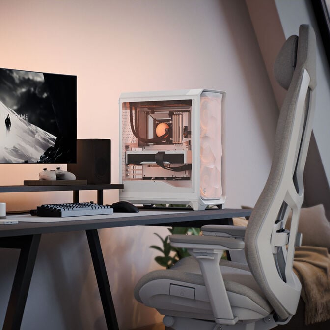 Fractal Design Meshify 3 RGB TG Clear PC-Geh&auml;use, Midi-Tower, E-ATX - wei&szlig; image number 12
