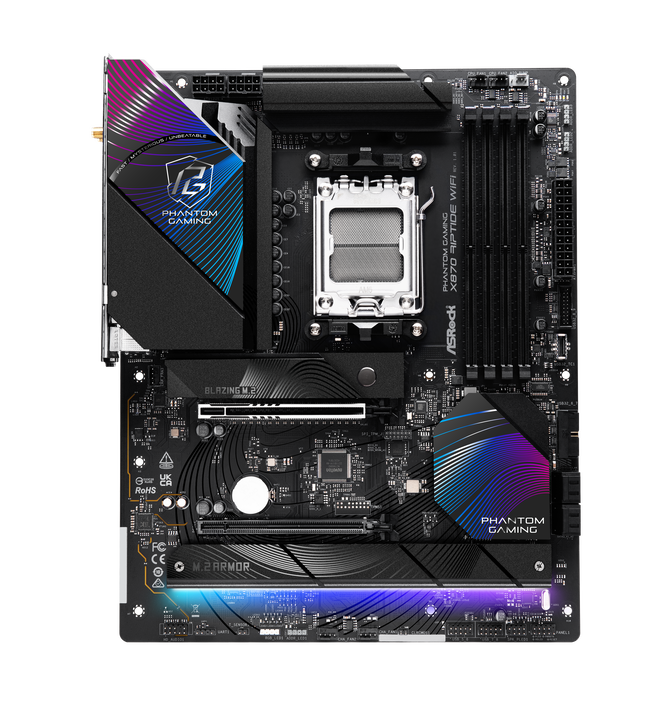 ASRock X870 Riptide WiFi motherboard, Socket AM5, AMD X870, ATX, DDR5 image number 3