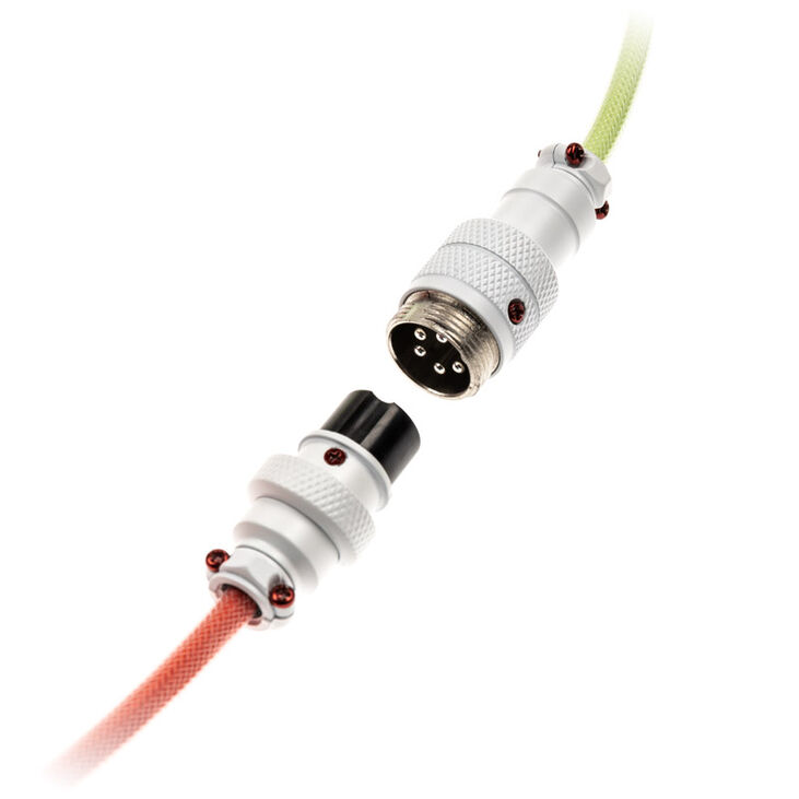 Ducky Premicord Strawberry Frog coiled cable, USB Type C to Type A - 1.8m image number 1
