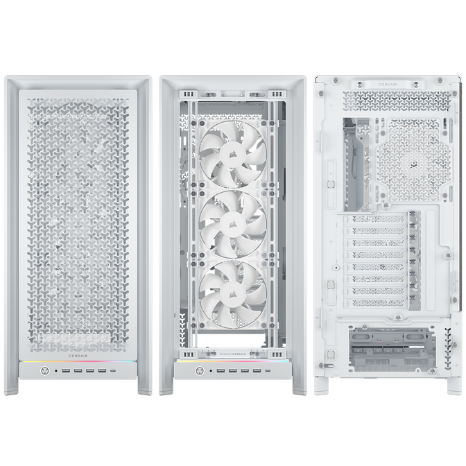 Corsair Frame 5000D PC Case, Mid-Tower, E-ATX, Tempered Glass - White image number 7