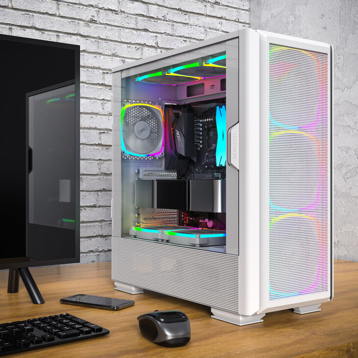 Montech SKY TWO GX Mid Tower, Tempered Glass - White image number 2