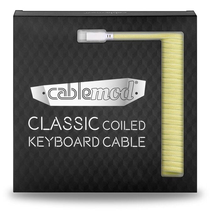 CableMod Classic Coiled Keyboard Cable USB-C to USB Type A, Lemon Ice - 150cm image number 3