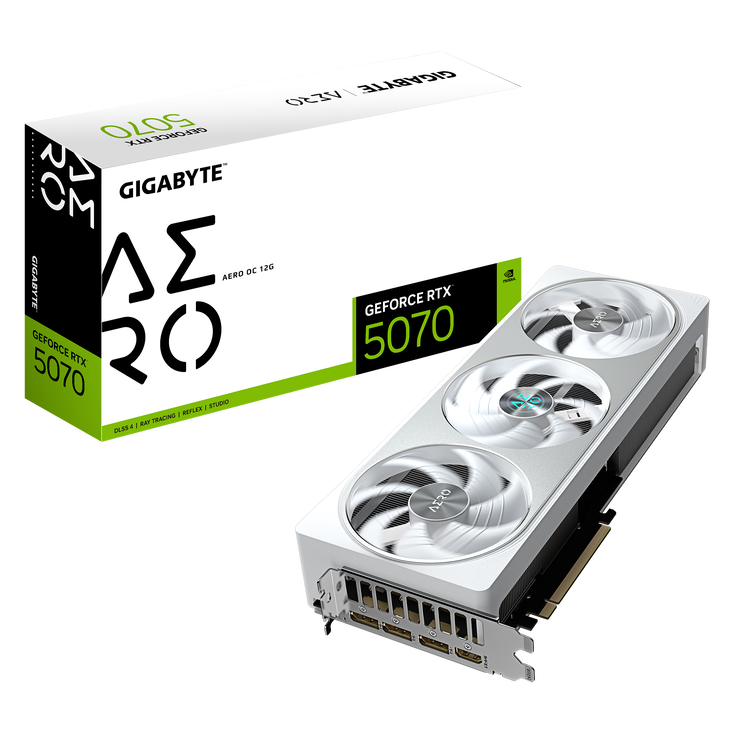 GIGABYTE GeForce RTX 5070 Aero OC 12G, 12288 MB GDDR7 image number 0