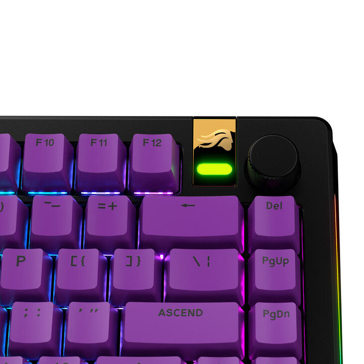 Glorious GPBT Basics Keycaps, ANSI Layout (US), PBT, Doubleshot - Epic Purple image number 4