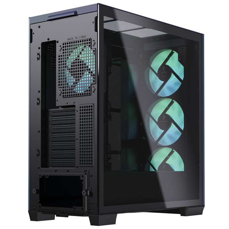 APNX C1 Midi-Tower ATX-Gehäuse, Tempered Glass - ChromaFlair image number 3