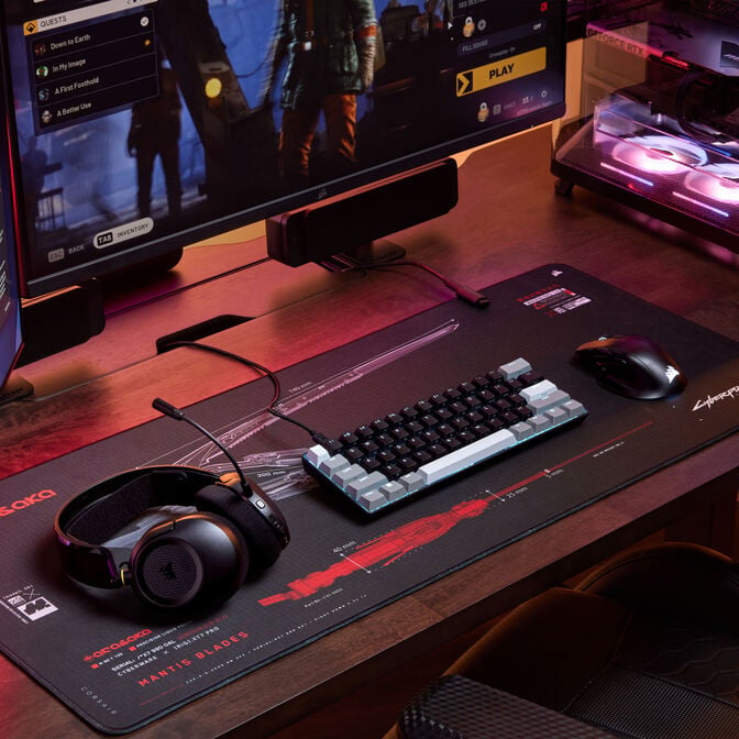 Corsair CLIPPER PRO MINI 60 Hall Effect Gaming Keyboard, Backlit RGB LED, CORSAIR MGX Core, Black PBT DS Keycaps image number 10