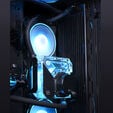 Alphacool Rise Flat Reservoir 120mm DDC Ausgleichsbeh&auml;lter mit Pumpe image number null