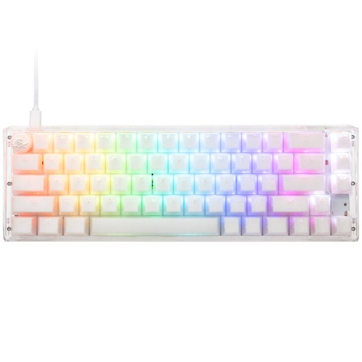 Ducky One 3 Aura White SF Gaming Tastatur, RGB LED - MX-Silent-Red (US) image number 1
