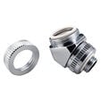 PHANTEKS Glacier Rotary Hard-Tube Fitting 16mm 45 Grad G1/4 - chrome, drehbar image number null