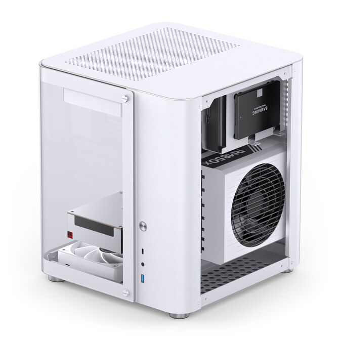 Jonsbo TK-1 2.0 Micro-ATX Geh&auml;use, Tempered Glass - wei&szlig; image number 6