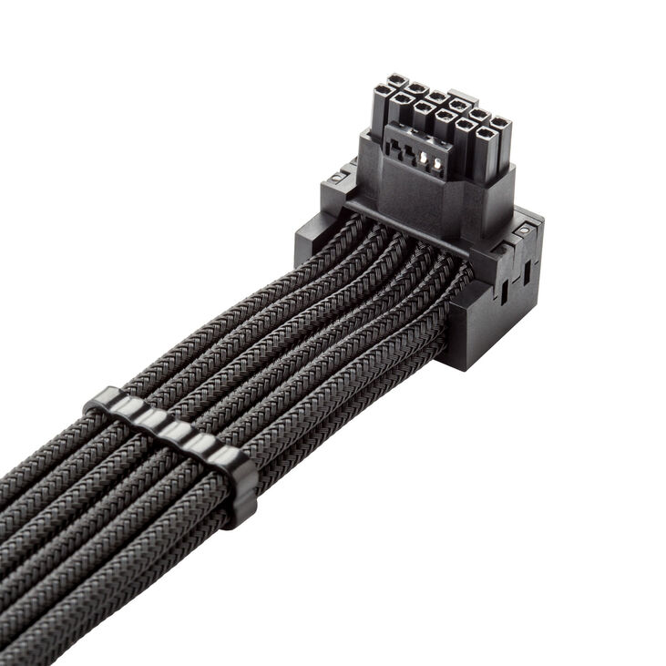 CableMod C-Series Pro Anschlusskabel - Variante A, 90°, 16-Pin zu 2x 8-Pin PCIe, schwarz image number 1
