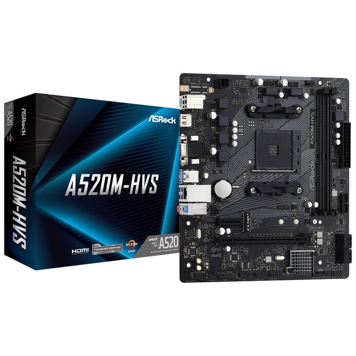 ASRock A520M-HVS, AMD A520 motherboard - Socket AM4 image number 0