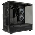 GSI SmartAssembly ARGB Glass Micro-ATX PC case, mid tower, Micro-ATX, Tempered Glass - black, 650 watts bronze power supply image number null