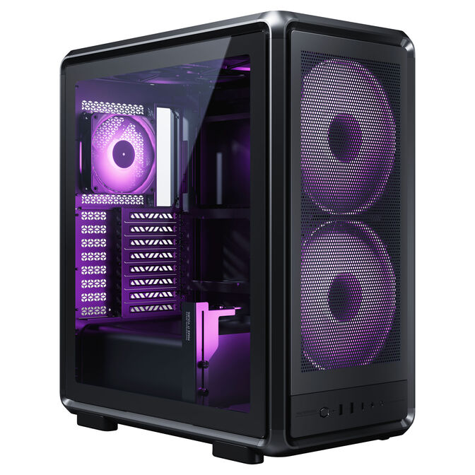 Cooler Master MasterFrame 500 Mesh ARGB PC Case, Mid-Tower, E-ATX, Tempered Glass - Black image number 0