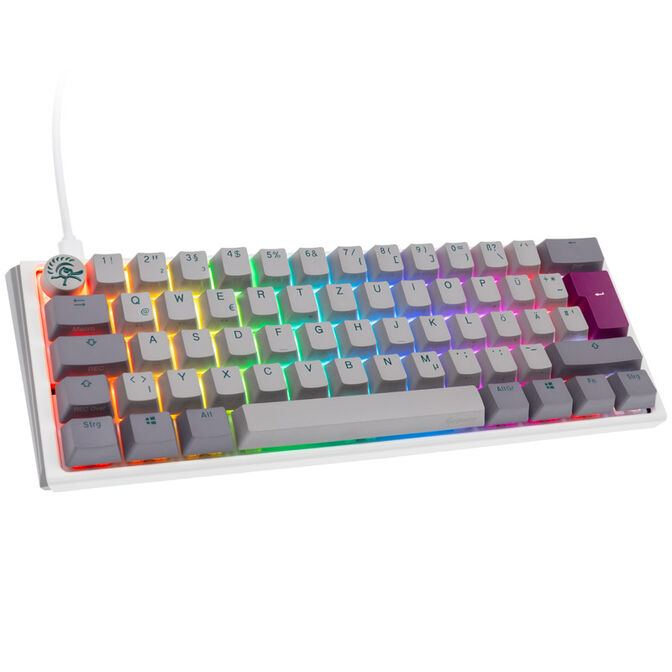 Ducky One 3 Mist Grey Mini Gaming Tastatur, RGB LED - MX-Ergo-Clear image number 0