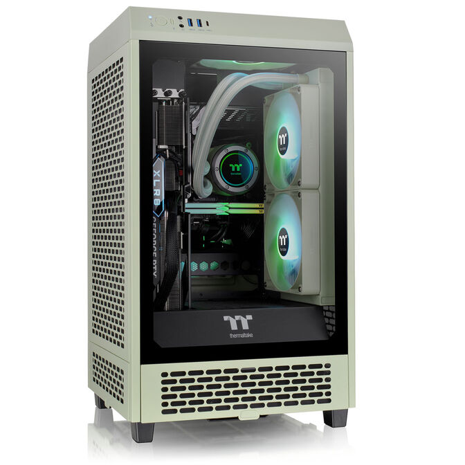 Thermaltake The Tower 200 PC-Geh&auml;use, Mini-Geh&auml;use, Mini-ITX, Tempered Glass - Matcha Green image number 3