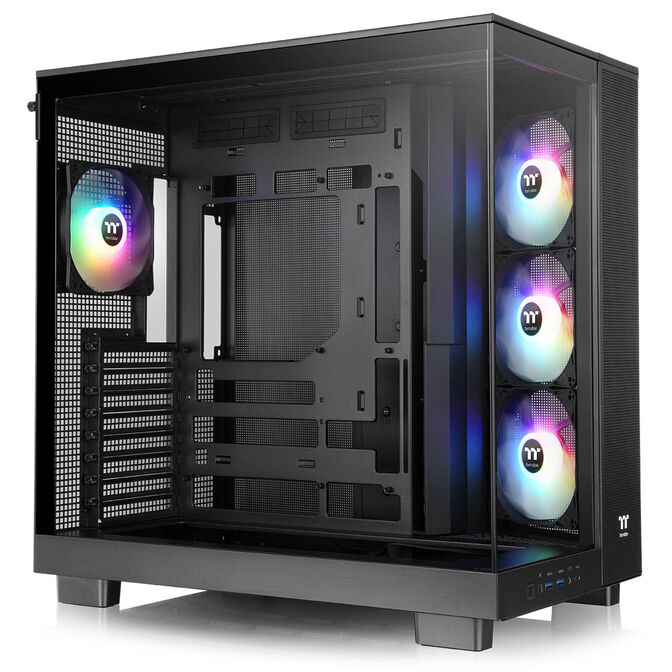 Thermaltake View 380 XL TG ARGB PC Case, Mid-Tower, ATX, ARGB, Tempered Glass - Black image number 7