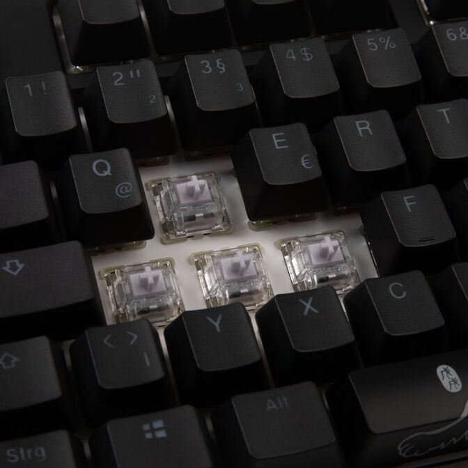 Ducky One 2 TKL PBT Gaming Tastatur, MX-Speed-Silver, RGB LED - schwarz image number 6