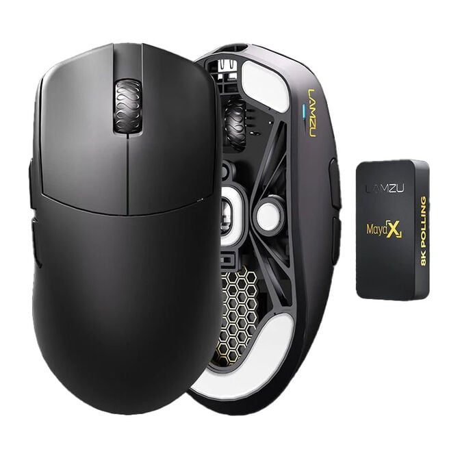 Lamzu Maya X Gaming Mouse, 8,000Hz - Charcoal Black image number 1