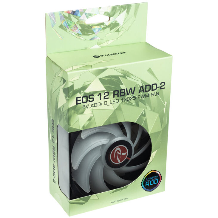 Raijintek EOS 12 RBW ADD Lüfter, 2er-Set inkl. Controller - schwarz, 120mm image number 9