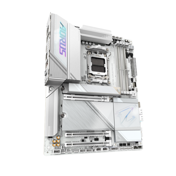 Gigabyte X870E AORUS PRO ICE Mainboard, Sockel AM5, AMD X870E, ATX, DDR5 image number 2