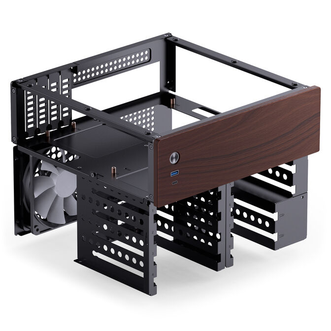 Jonsbo N4 NAS-Geh&auml;use, Micro-ATX - schwarz image number 5