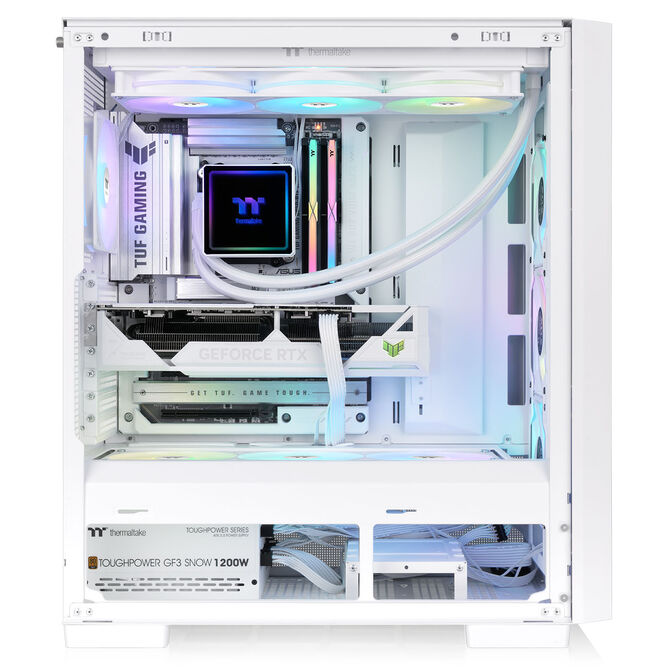 Thermaltake S380 TG ARGB PC-Geh&auml;use, Midi-Tower, ATX, Tempered Glass - inklusive 4x 120-mm-L&uuml;fter, wei&szlig; image number 7
