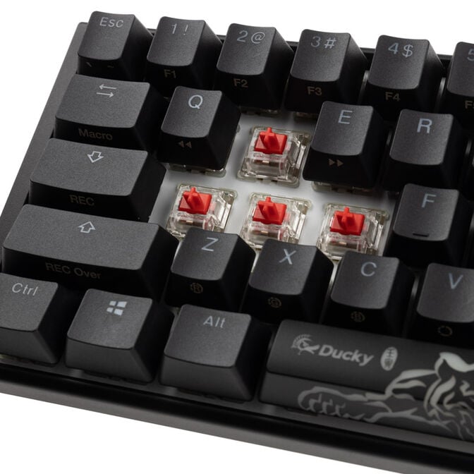 Ducky One 3 Classic Black/White Mini Gaming Tastatur, RGB LED - MX-Red (US) image number 4