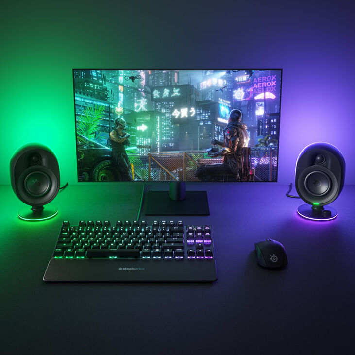 SteelSeries Arena 7 Gaming speakers with subwoofer, RGB lighting - black image number 3