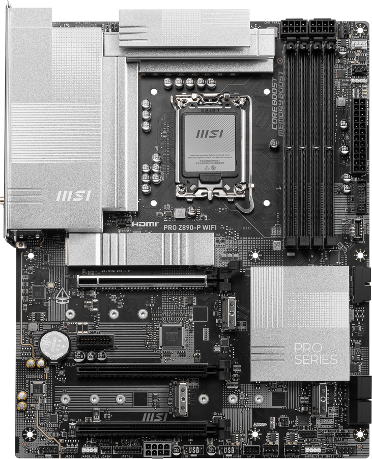 MSI PRO Z890-P WIFI motherboard, LGA 1851 socket, Intel Z890, ATX, DDR5 image number 2