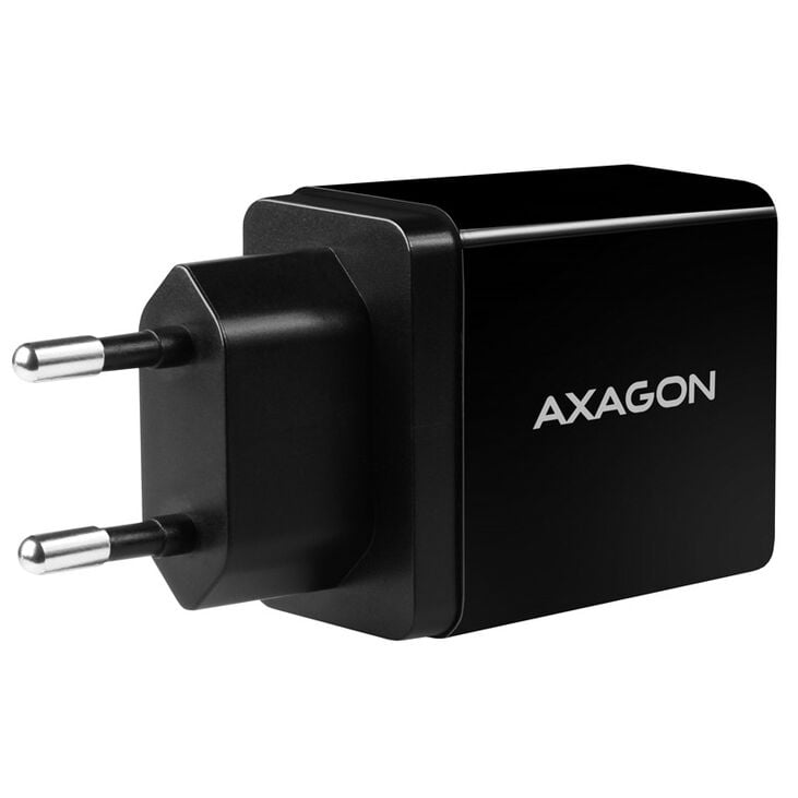 AXAGON ACU-QS24 Charger, 2x USB-A, QC3.0/Smart 5V 1.2A, 24W - black image number 3