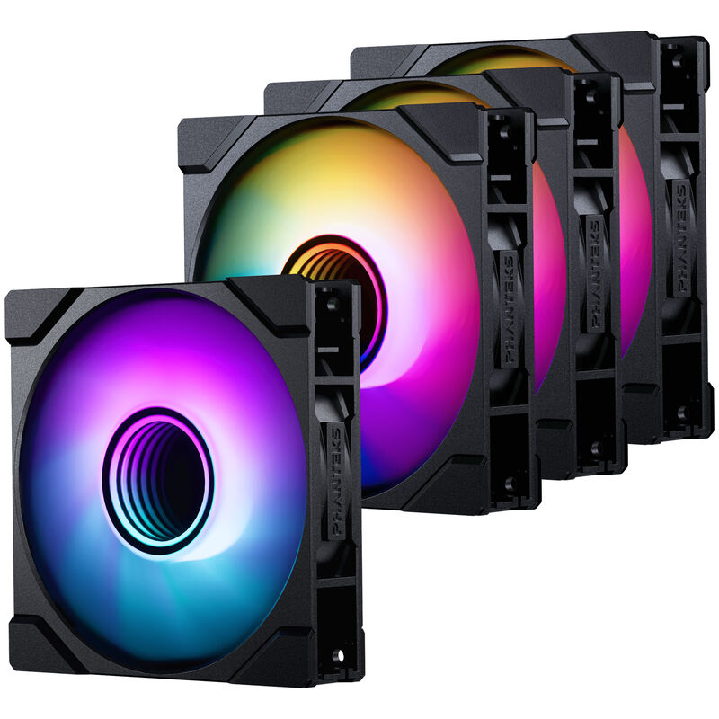 PHANTEKS "4er Pack" 1x M25 Gen2 PWM D-RGB Lüfter & 3er Pack Reverse Blade Lüfter, 120mm - schwarz