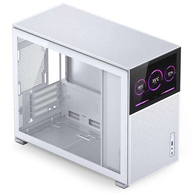 Jonsbo D31 MESH Screen Micro-ATX Geh&auml;use, Tempered Glass - wei&szlig; image number 1