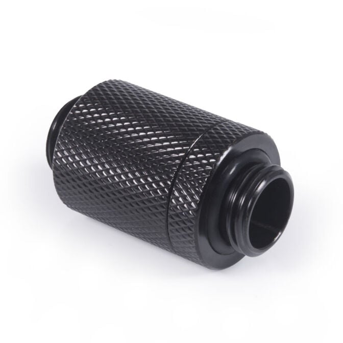 Alphacool ES D-Plug, 25.5mm, G1/4 IG to G1/4 IG - Deep Black image number 0