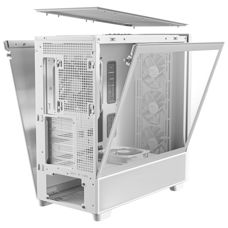 Antec Flux PC-Gehäuse, Full-Tower, E-ATX, Tempered Glass – weiß image number 17