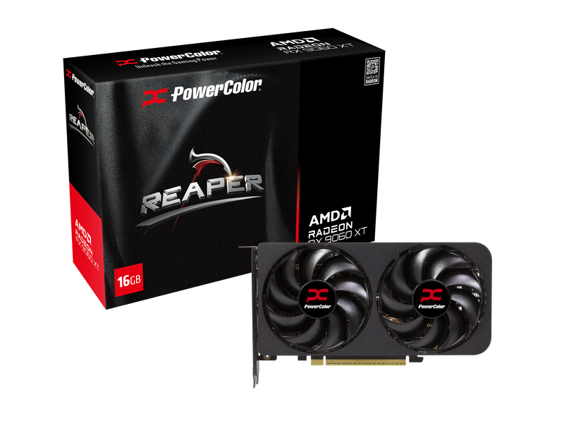 PowerColor Reaper Radeon RX 9060 XT Grafikkarte, 16384 MB GDDR6