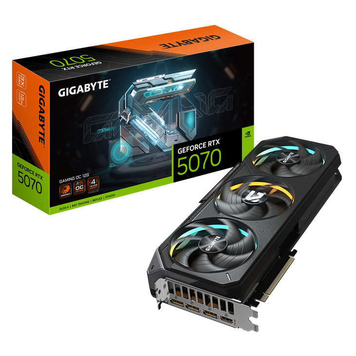 GIGABYTE GeForce RTX 5070 Gaming OC 12G, 12288 MB GDDR7 image number 0