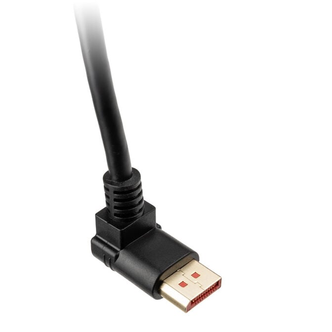 InLine 8K (UHD-2) DisplayPort Kabel, nach unten gewinkelt, schwarz - 3m image number 1