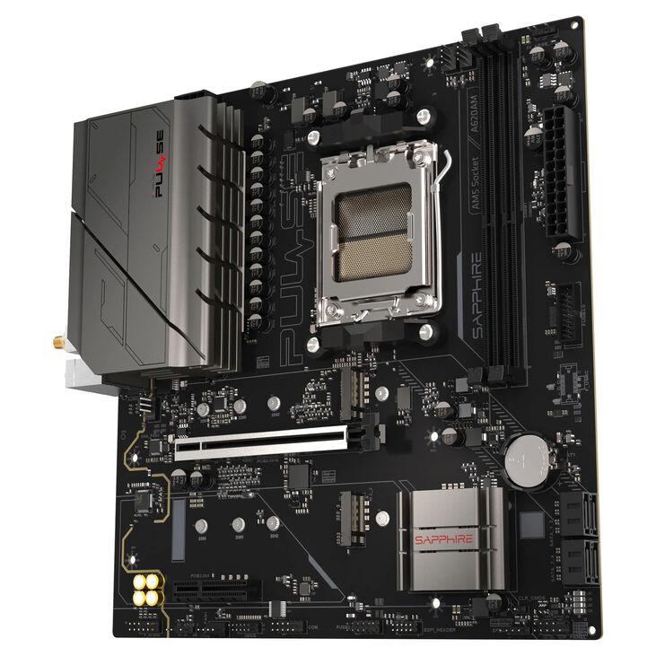 Sapphire Pulse A620AM Motherboard, Socket AM5, AMD A620, mATX, DDR5