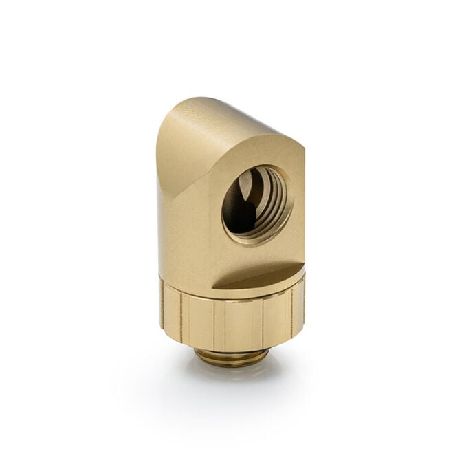 Bitspower Artemis 90 Degree Fitting - rotatable, stardust gold image number 0