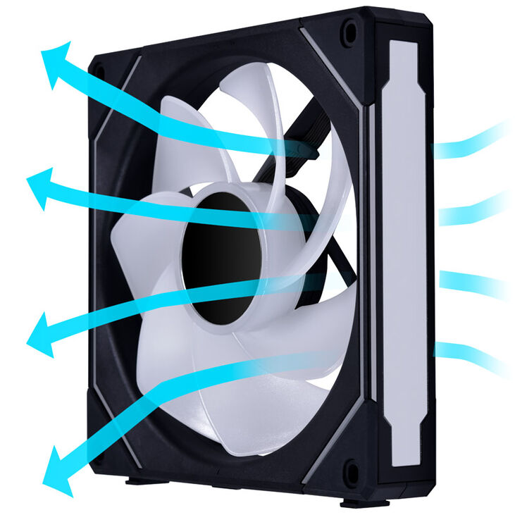Lian Li UNI FAN SL-INF 140 ARGB Reverse Blade PWM Lüfter - 140mm, schwarz image number 3